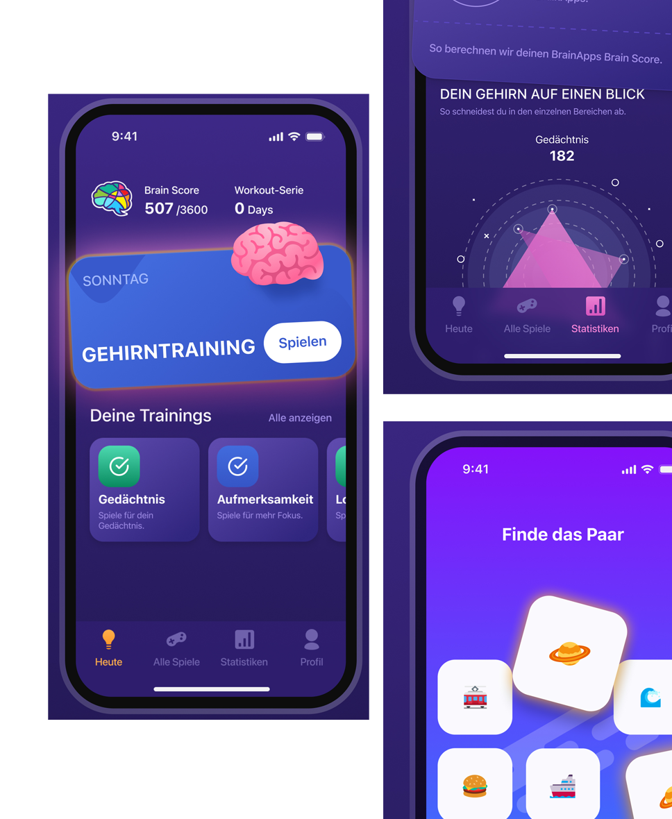 App screens